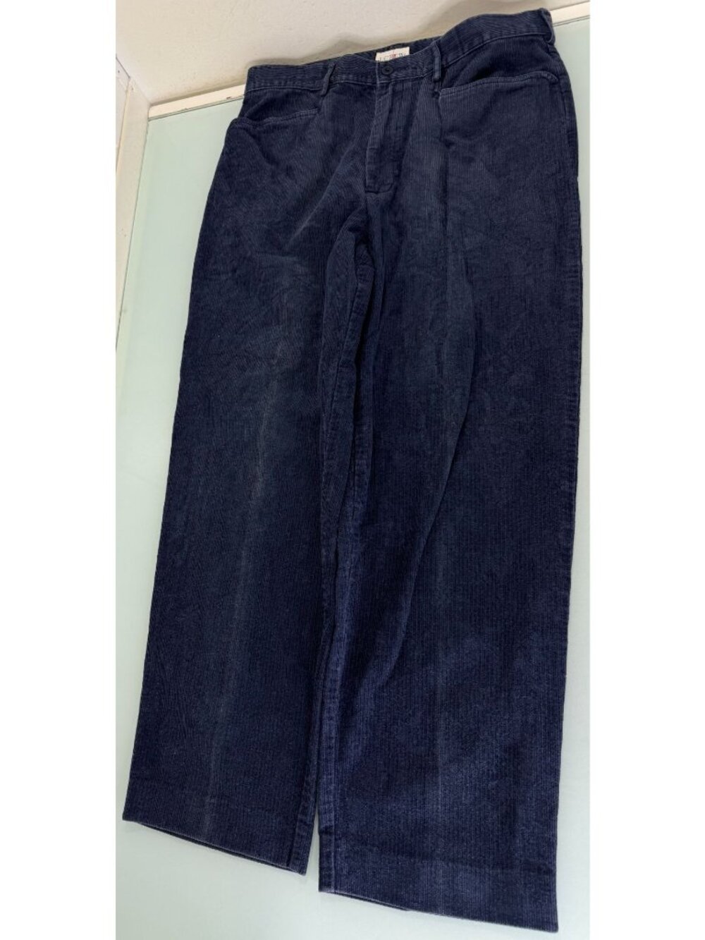 Vintage  J Crew Oarsman Corduroy Pants Mens 33X32 Navy Blue Trousers 90's Y2K